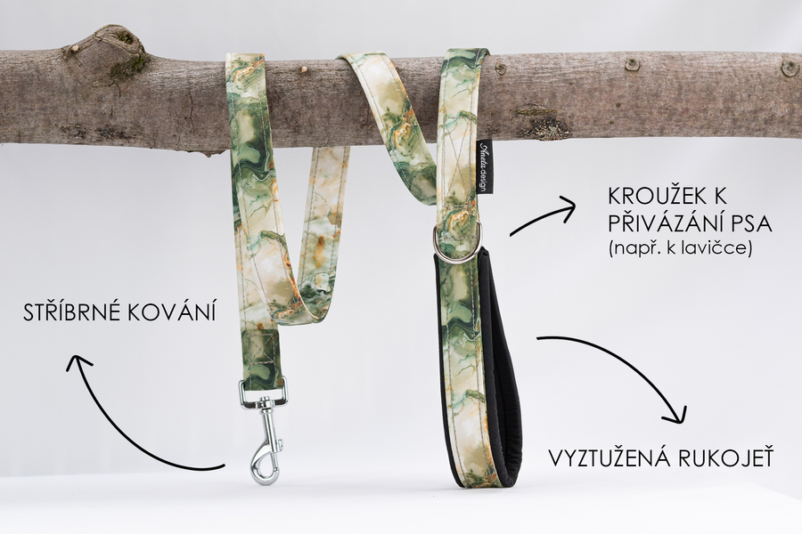 Vodítko do ruky Zelený mramor