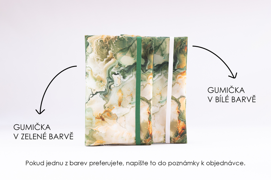 Obal na očkovací průkaz Zelený mramor