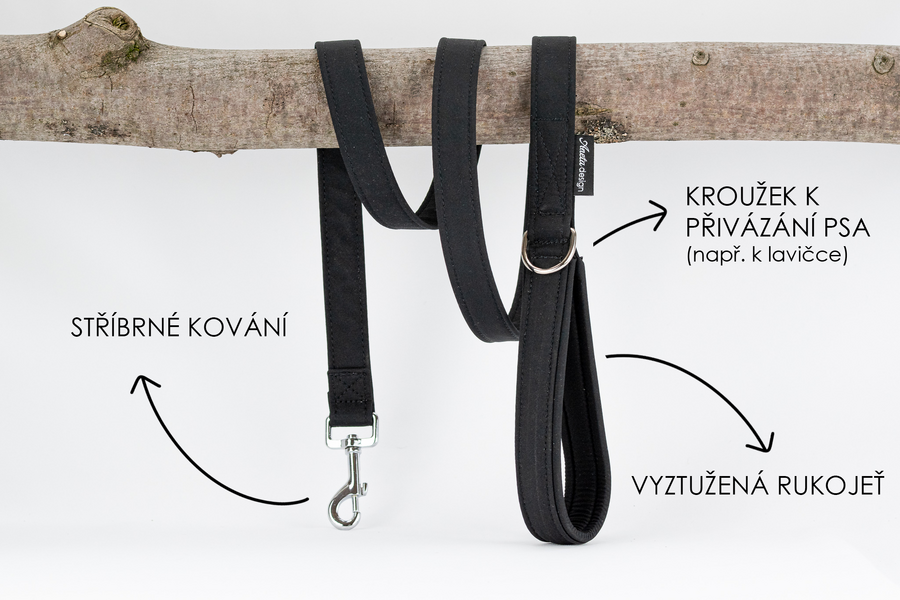 Vodítko do ruky jednobarevné černé