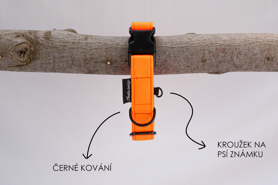 Obojek Oranžový neon